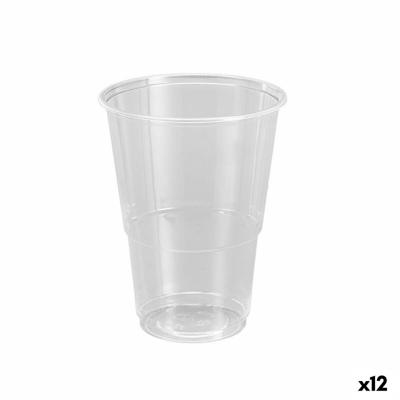 Set de vasos reutilizables Algon Plu00e1stico Transparente 25 Piezas 500 ml (12 Unidades)