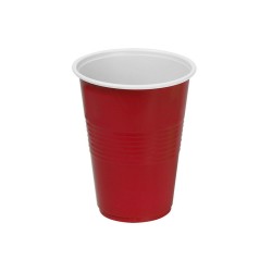 Set de vasos reutilizables Algon Plu00e1stico Rojo 10 Piezas 450 ml (18 Unidades)