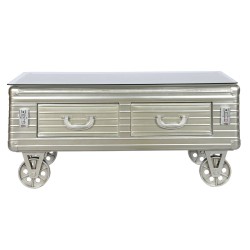 Mesa de Centro Home ESPRIT Metal Cristal 100 x 52 x 46 cm