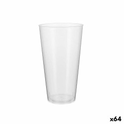 Set de vasos reutilizables Algon Plu00e1stico Transparente 4 Piezas 450 ml (64 Unidades)