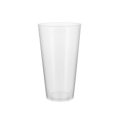 Set de vasos reutilizables Algon Plu00e1stico Transparente 4 Piezas 450 ml (64 Unidades)