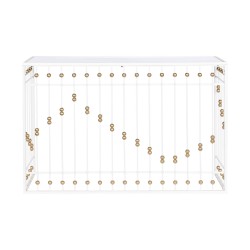 Consola Home ESPRIT Blanco Dorado Espejo 120 x 40 x 80 cm