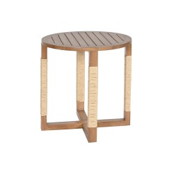 Mesa auxiliar Home ESPRIT Natural Abeto Madera MDF 48 x 48 x 50,5 cm