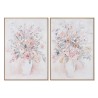 Cuadro Home ESPRIT Shabby Chic Florero 70 x 3,5 x 100 cm (2 Unidades)