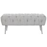 Banqueta Home ESPRIT Gris Plateado Poliéster Metal 103 x 46 x 42 cm