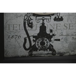 Reloj de Pared Home ESPRIT Amarillo Blanco Negro Gris Metal Cristal Vintage 27,5 x 6,5 x 40,5 cm (2 Unidades)