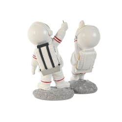 Figura Decorativa Home ESPRIT Blanco Dorado Astronauta 10,5 x 10,5 x 25 cm (4 Unidades)