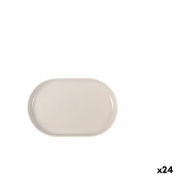 Bandeja de Aperitivos La Mediterru00e1nea Ivory Ovalado 20 x 13 x 2 cm (24 Unidades)