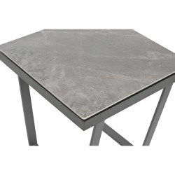 Mesa auxiliar Home ESPRIT Gris Metal 51 x 51 x 53 cm