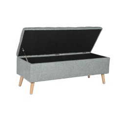 Banqueta Home ESPRIT Negro Verde Natural Madera 114 x 44 x 42 cm