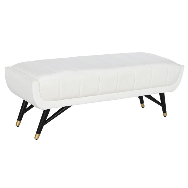 Banqueta Home ESPRIT Blanco Negro 120 x 40 x 42 cm