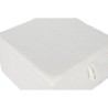 Banqueta Home ESPRIT Blanco Poliéster Madera MDF 60 x 60 x 36 cm