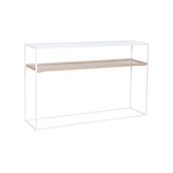 Consola Home ESPRIT Blanco Metal Cristal 120 x 30 x 75 cm