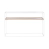 Consola Home ESPRIT Blanco Metal Cristal 120 x 30 x 75 cm