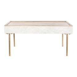 Mesa de Centro Home ESPRIT Hierro Madera de mango 120 x 60 x 57 cm