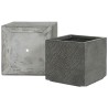 Set de Maceteros Home ESPRIT Gris oscuro Fibra de Vidrio Magnesio 44,5 x 44,5 x 43 cm (3 Unidades)