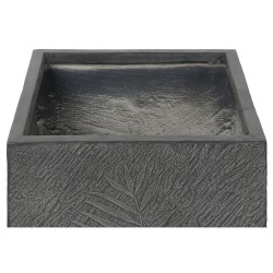 Set de Maceteros Home ESPRIT Gris oscuro Fibra de Vidrio Magnesio 44,5 x 44,5 x 43 cm (3 Unidades)