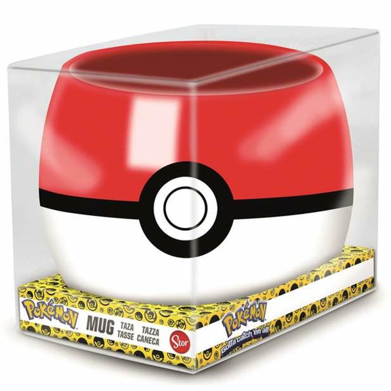 Taza con Caja Poku00e9mon Pokeball Ceru00e1mica 360 ml