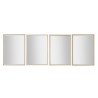 Espejo de pared Home ESPRIT Blanco Marrón Beige Gris Cristal Poliestireno 70 x 2 x 97 cm (4 Unidades)