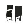 Conjunto de Mesa con 2 Sillas Home ESPRIT Negro Acero ratán sintético 58 x 58 x 71,5 cm