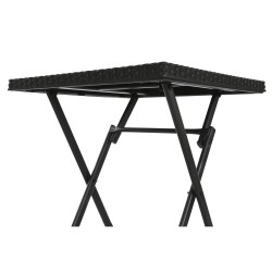 Conjunto de Mesa con 2 Sillas Home ESPRIT Negro Acero ratán sintético 58 x 58 x 71,5 cm