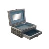 Caja-Joyero DKD Home Decor Plateado Azul cielo Madera Aluminio 17,5 x 12,5 x 8,5 cm