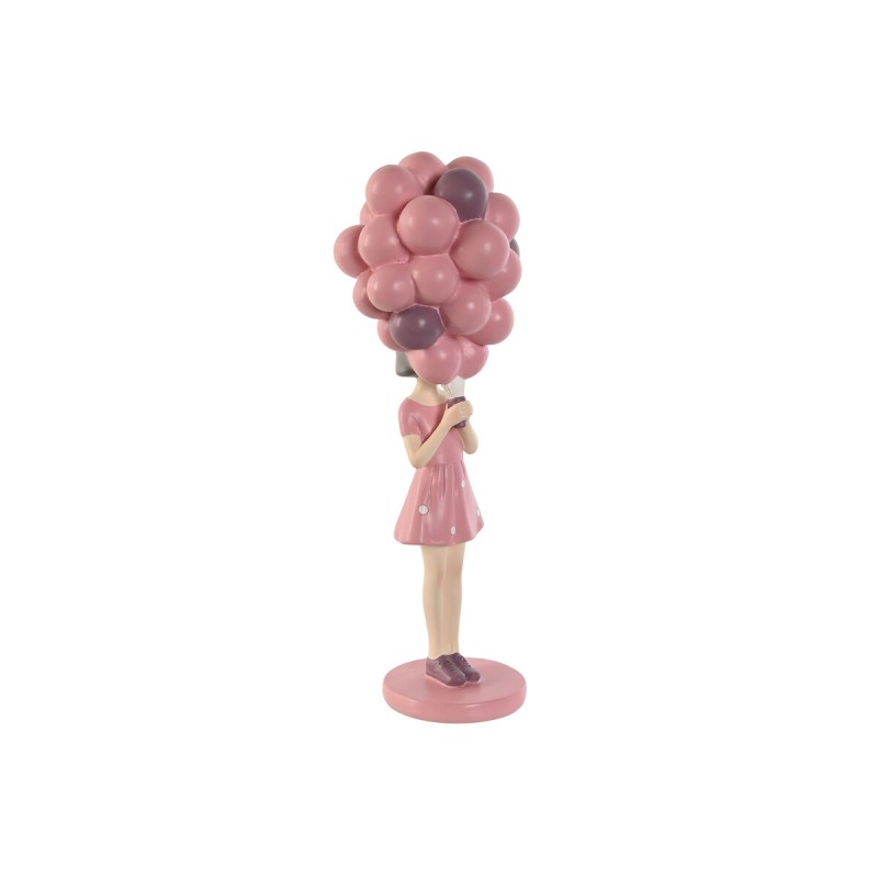 Figura Decorativa Home ESPRIT Rosa Malva chica 11 x 11,7 x 32 cm