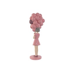 Figura Decorativa Home ESPRIT Rosa Malva chica 11 x 11,7 x 32 cm