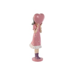 Figura Decorativa Home ESPRIT Rosa Malva chica 10 x 8,5 x 31 cm