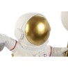 Lámpara de Pared Home ESPRIT Blanco Dorado Metal Resina Moderno Astronauta 26 x 21,6 x 33 cm