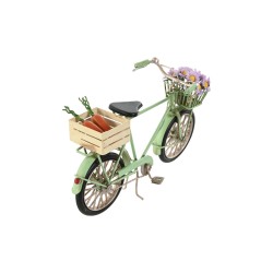 Figura Decorativa Home ESPRIT Negro Menta Bicicleta Vintage 24 x 9 x 13 cm (2 Unidades)