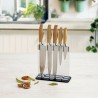 Juego de Cuchillos de Cocina y Soporte Quid Baobab (5 pcs) Marru00f3n Metal