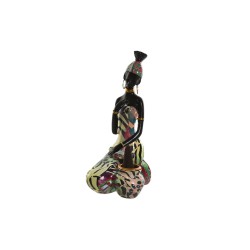 Figura Decorativa Home ESPRIT Multicolor Africana 9 x 7 x 16,5 cm (2 Unidades)