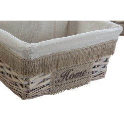 Juego de Cestas Home ESPRIT Marrón Natural 48 x 40 x 22 cm (5 Piezas)