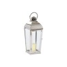 Farol Home ESPRIT Plateado Cristal Acero Cromado 23 x 23 x 60 cm (3 Piezas)