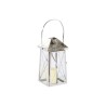 Farol Home ESPRIT Plateado Cristal Acero Cromado 20 x 20 x 48 cm (3 Piezas)