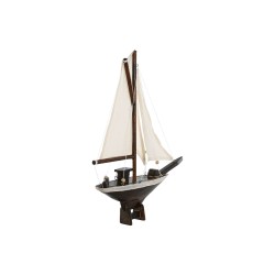 Figura Decorativa Home ESPRIT Blanco Marrón Mediterráneo 55 x 8 x 70 cm (3 Piezas)