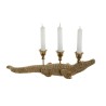 Figura Decorativa Home ESPRIT Dorado Candelabro 42,5 x 12,5 x 11,5 cm