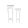 Juego de 2 mesas Home ESPRIT Blanco Madera MDF 30 x 30 x 76,5 cm