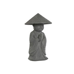 Figura Decorativa Home ESPRIT Gris Monje Oriental 30 x 30 x 51 cm