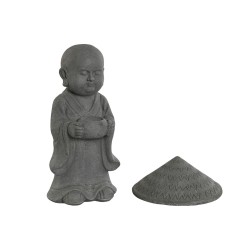 Figura Decorativa Home ESPRIT Gris Monje Oriental 30 x 30 x 53 cm