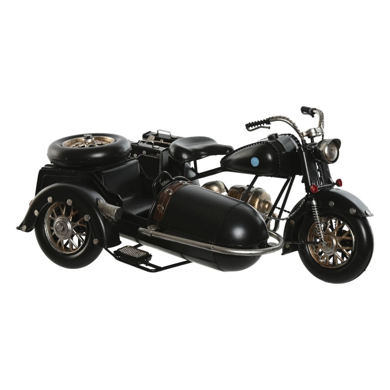 Figura Decorativa Home ESPRIT Negro Plateado Vintage Sidecar 35 x 24 x 16,5 cm