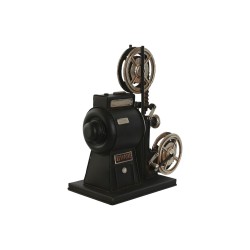 Figura Decorativa Home ESPRIT Negro Plateado Vintage Cine clásico 23,5 x 11 x 24,5 cm