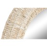 Espejo de pared Home ESPRIT Natural Metal Fibra Tropical 90 x 8 x 90 cm