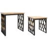 Juego de 2 mesas Home ESPRIT Madera Metal 64 x 34 x 65 cm