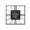 Reloj de Pared Home ESPRIT Negro Dorado Metal Cristal 80 x 8 x 80 cm