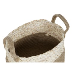 Juego de Cestas Home ESPRIT Natural Marrón claro Yute Moderno 41 x 30 x 33 cm (3 Piezas)