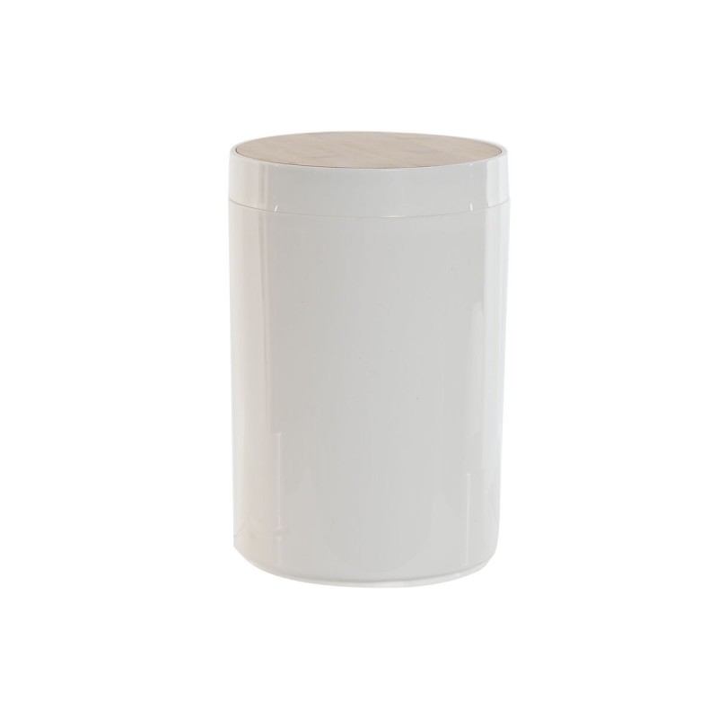 Cubo de basura Home ESPRIT Blanco Natural 5 L