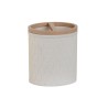 Vaso Home ESPRIT Blanco Natural Resina Bambú 9,5 x 7 x 11 cm