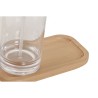 Set de Baño Home ESPRIT Transparente Natural Bambú Aluminio Poliestireno 16 x 9 x 18 cm